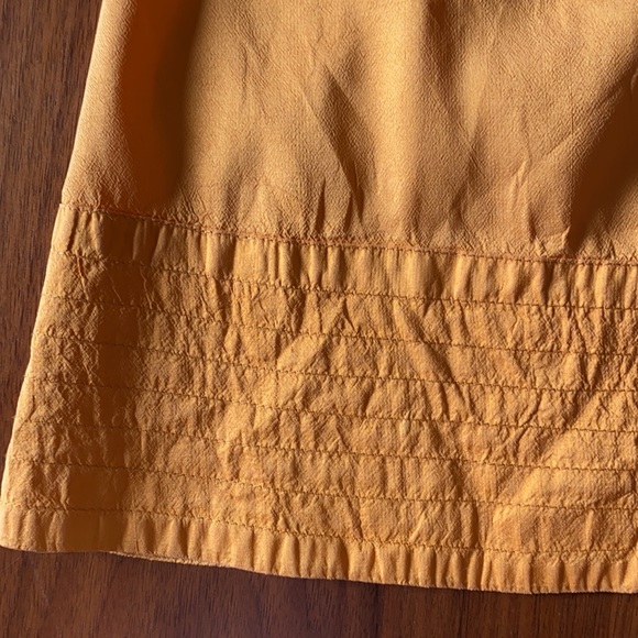 Calypso bright yellow-orange silk dress - Picture 4 of 7